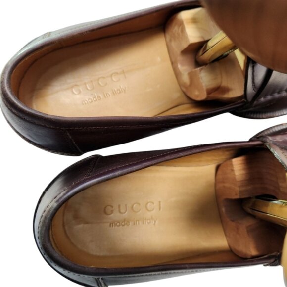 Gucci Men's Brown Leather Loafers #368456 Size 7.5 - Picture 6 of 10